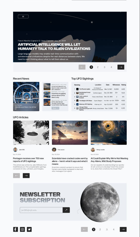 Cosmic Connect Homepage Figma Design